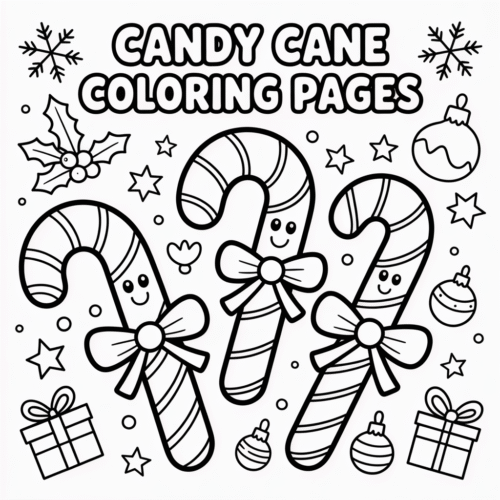Candy Cane Coloring Pages Candy Cane Coloring Pages