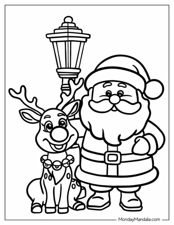 Rudolph Christmas Coloring Pages