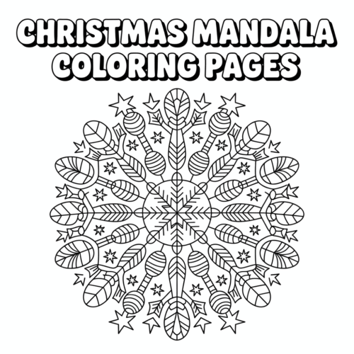 Christmas Mandala Coloring Pages Christmas Mandala Coloring Pages
