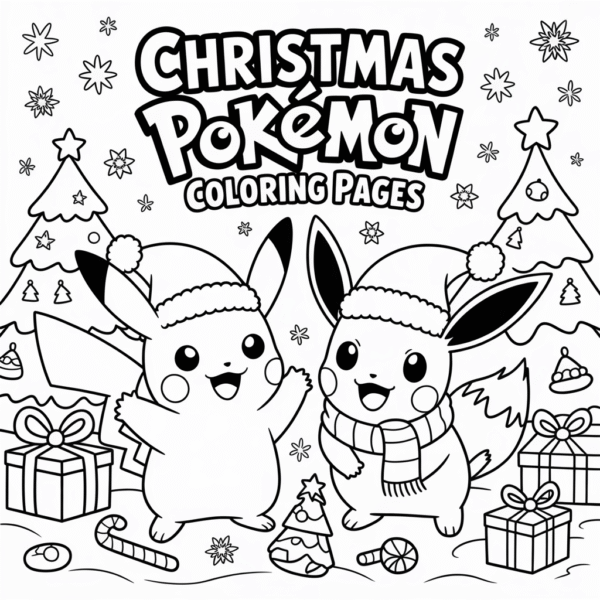 Christmas Pokemon Coloring Pages