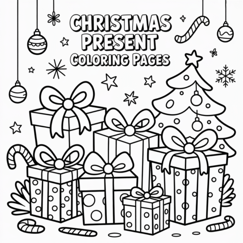 Christmas Present Coloring Pages Christmas Present Coloring Pages