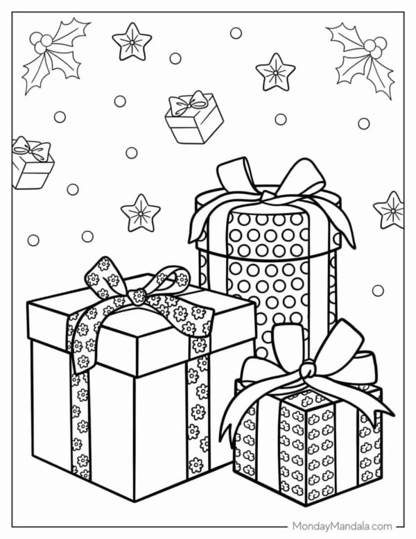Christmas Present Coloring Pages