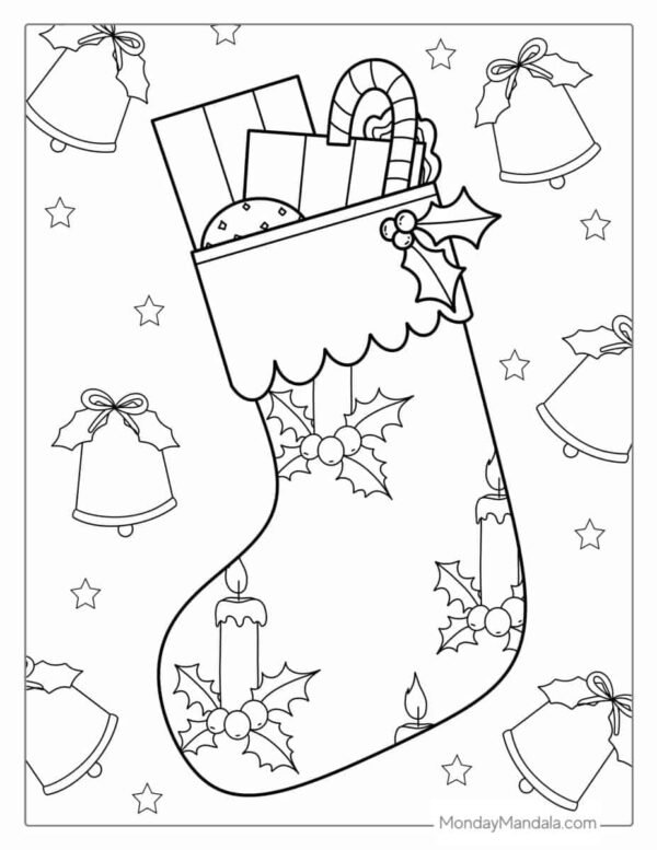 Christmas Stocking Coloring Pages