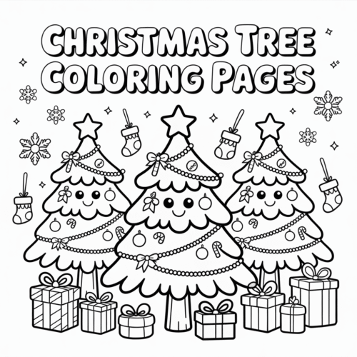 Christmas Tree Coloring Pages Christmas Tree Coloring Pages