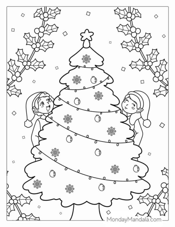 Christmas Tree Coloring Pages