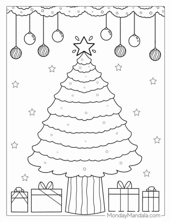 Christmas Tree Coloring Pages