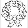 Christmas Wreath Coloring Pages