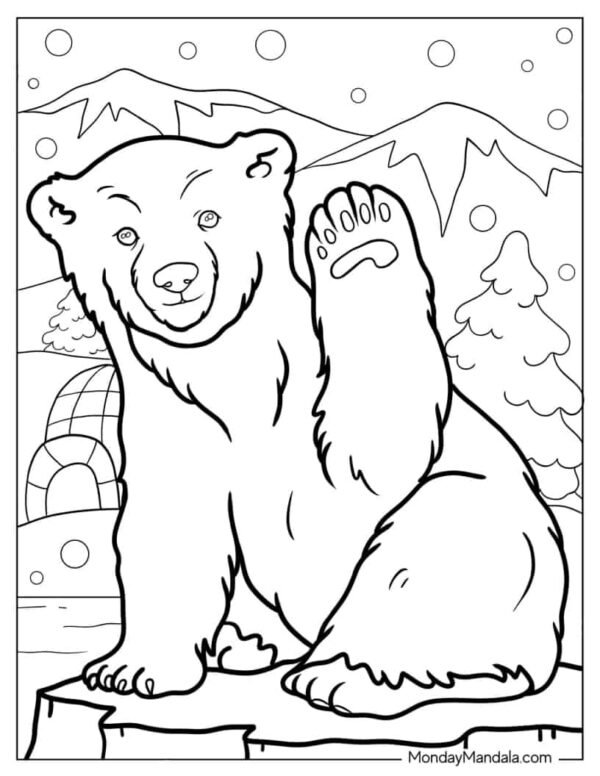 Polar Bear Coloring Pages