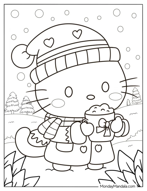 Hot Chocolate Coloring Pages