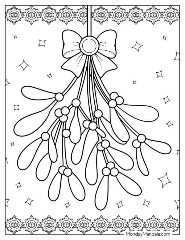 Mistletoe Coloring Pages