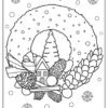 Christmas Wreath Coloring Pages