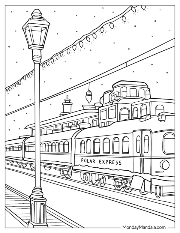 Polar Express Coloring Pages