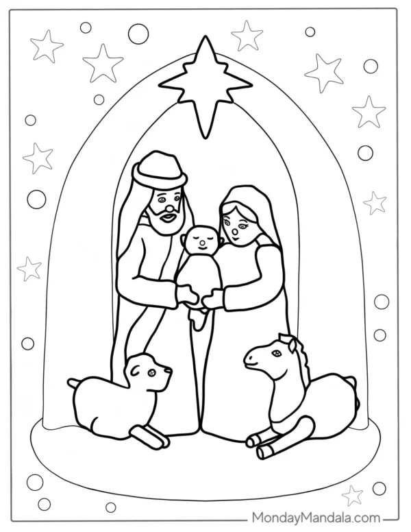 Nativity Coloring Pages