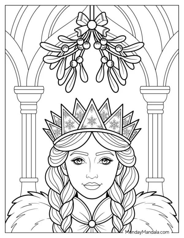 Mistletoe Coloring Pages