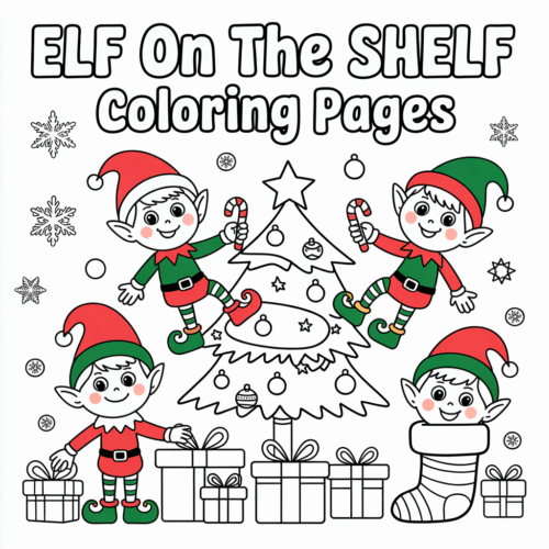Elf On The Shelf Coloring Pages Elf On The Shelf Coloring Pages