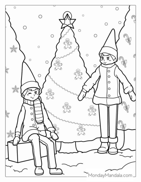 Christmas Tree Coloring Pages