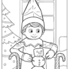 Elf On The Shelf Coloring Pages