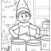 Elf On The Shelf Coloring Pages