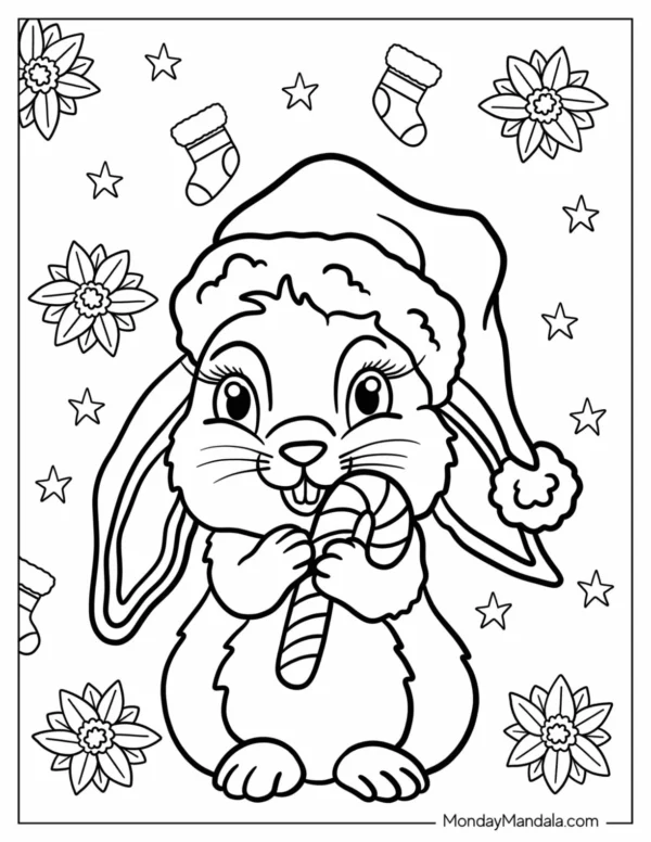 Candy Cane Coloring Pages