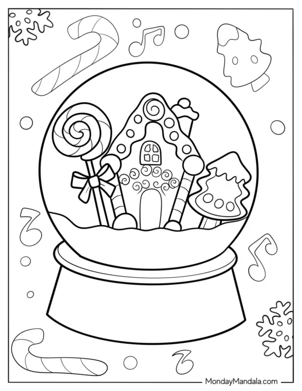 Snow Globe Coloring Pages