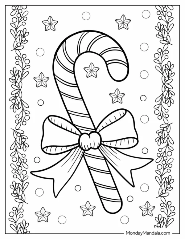 Candy Cane Coloring Pages