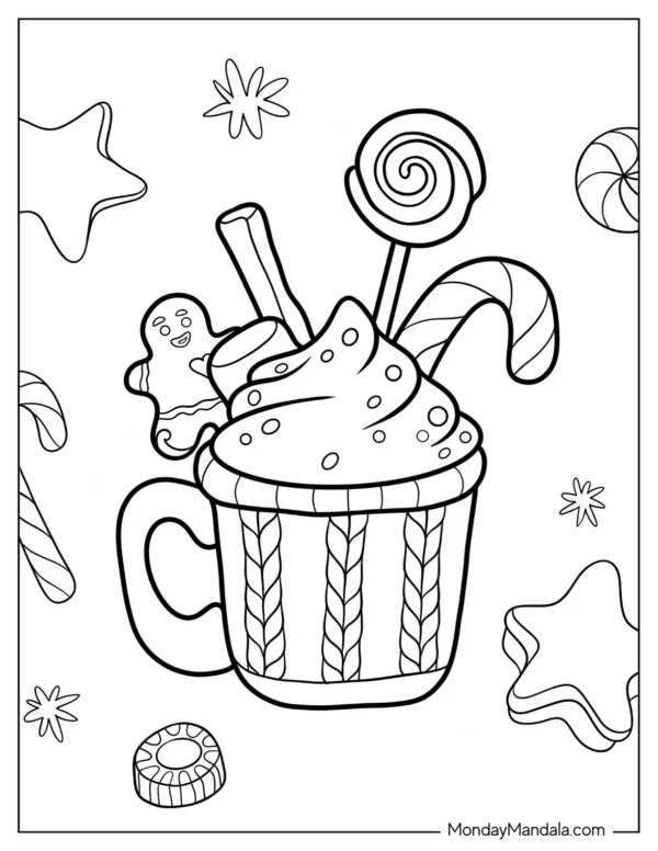 Hot Chocolate Coloring Pages