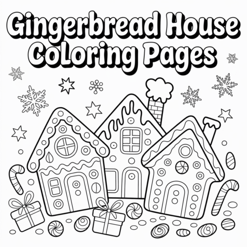 Gingerbread House Coloring Pages Gingerbread House Coloring Pages