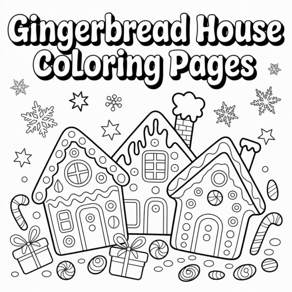 Gingerbread House Coloring Pages