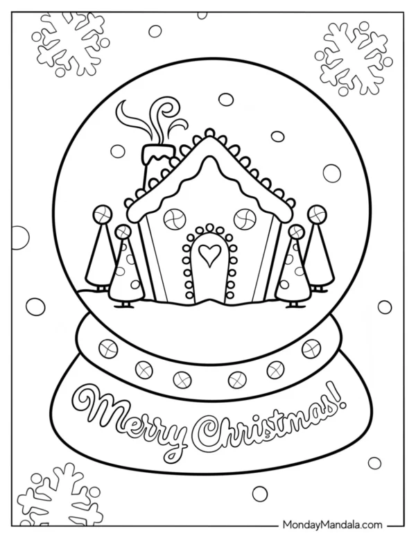 Snow Globe Coloring Pages