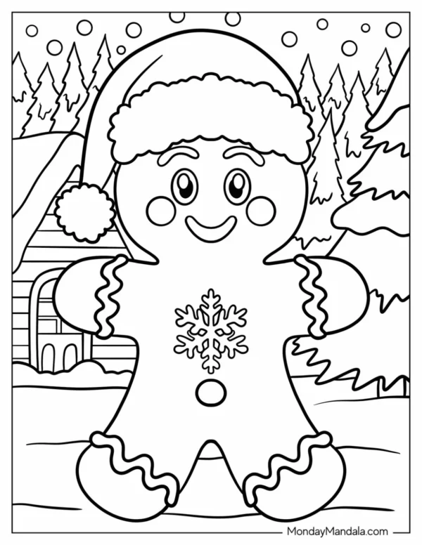 Gingerbread Man Coloring Pages