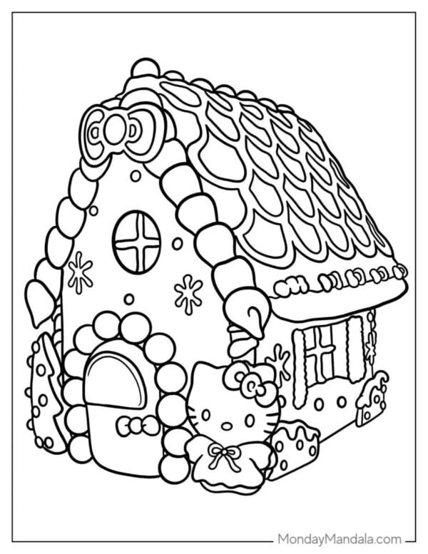 Gingerbread House Coloring Pages