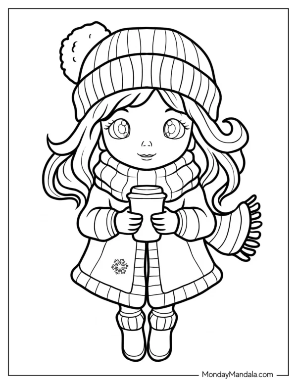 Hot Chocolate Coloring Pages