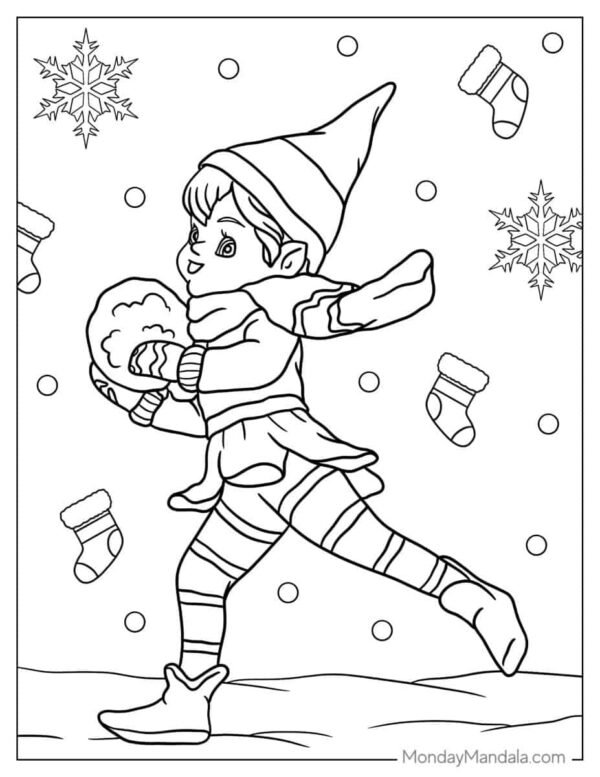 Elf Coloring Pages