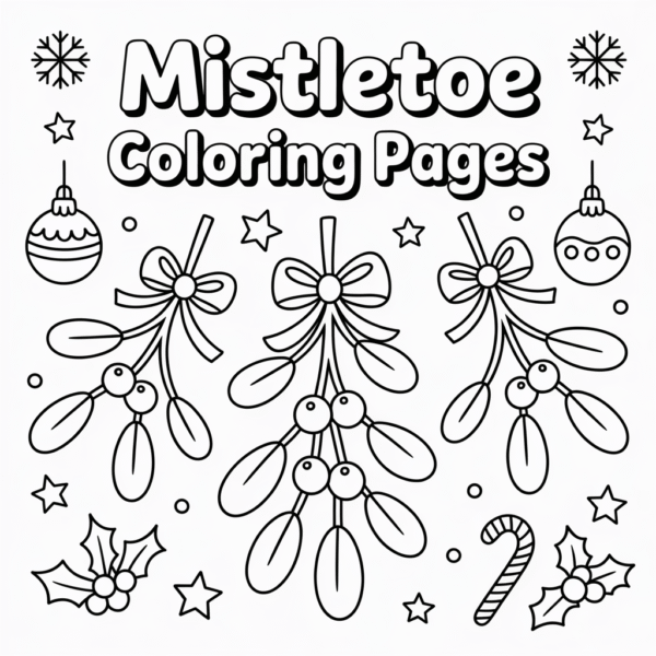Mistletoe Coloring Pages