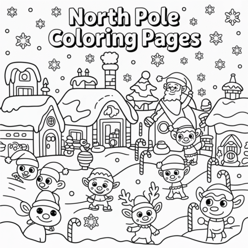 North Pole Coloring Pages