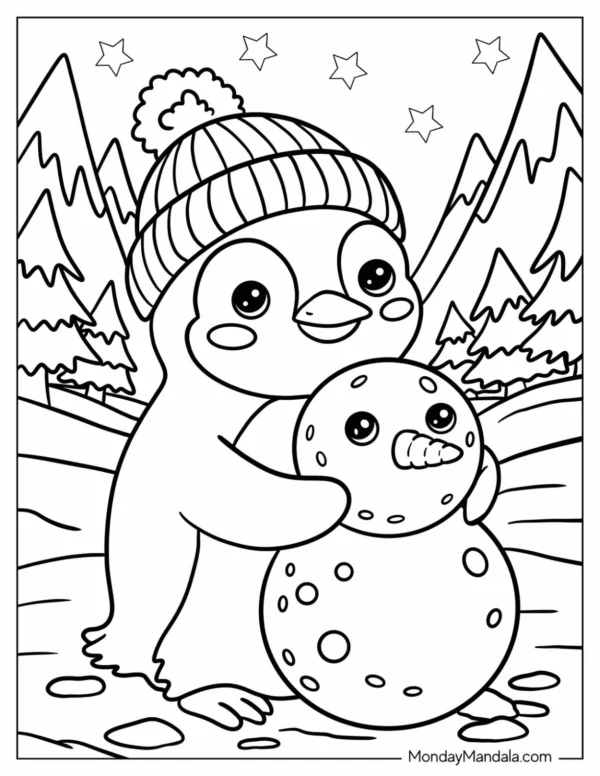 Penguin Coloring Pages