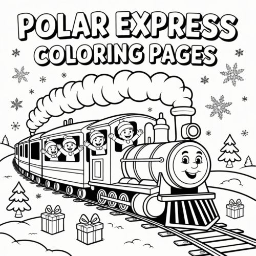 Polar Express Coloring Pages