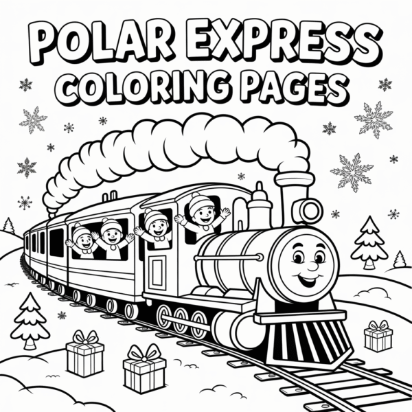 Polar Express Coloring Pages
