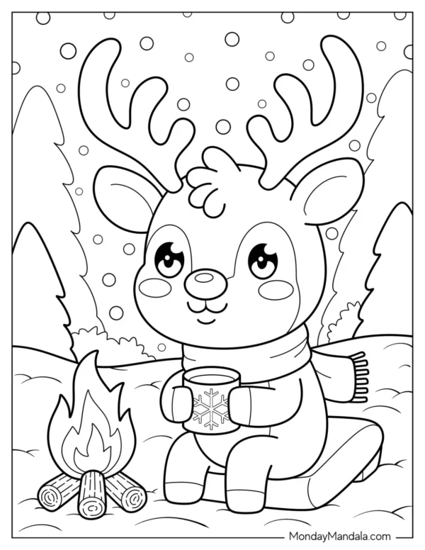 Reindeer Coloring Pages