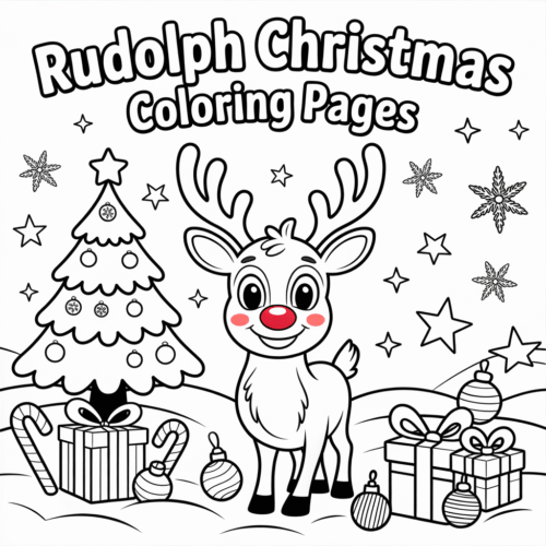Rudolph Christmas Coloring Pages