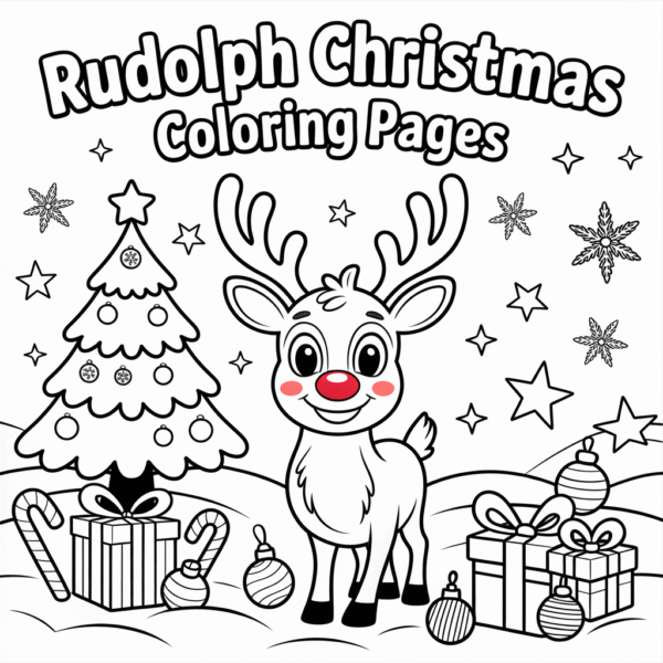 Rudolph Christmas Coloring Pages