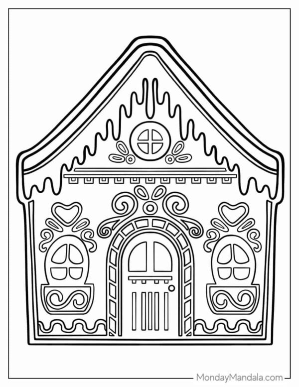 Gingerbread House Coloring Pages