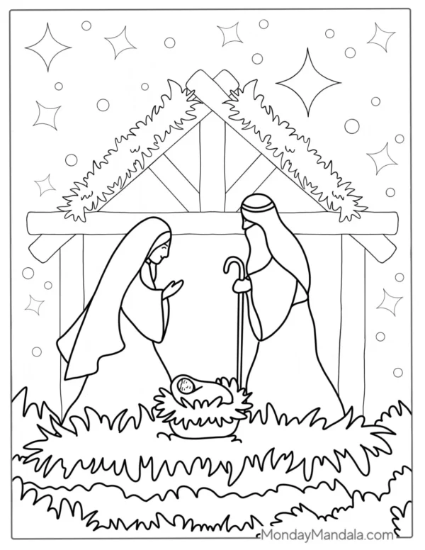 Nativity Coloring Pages