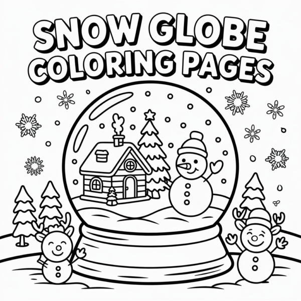 Snow Globe Coloring Pages