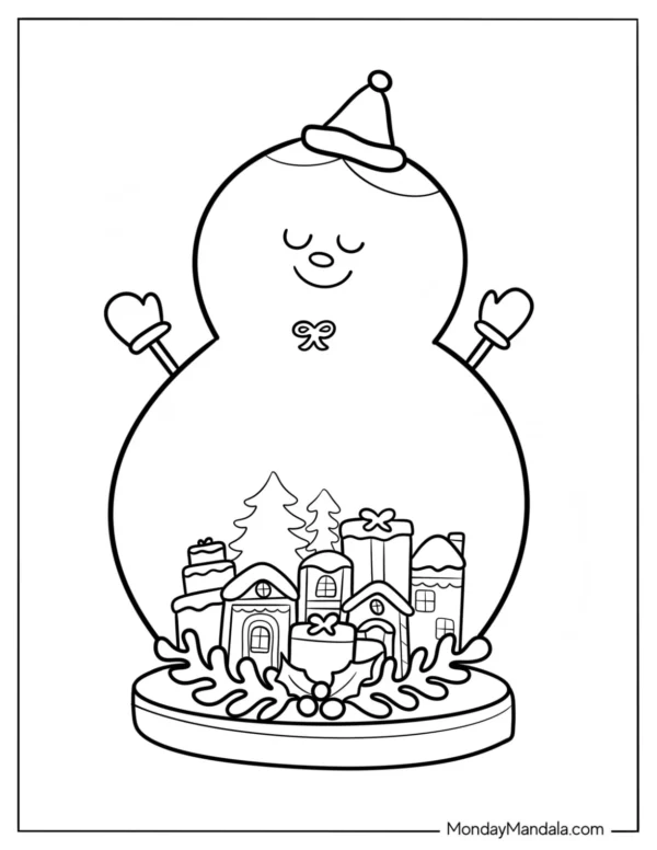 Snow Globe Coloring Pages