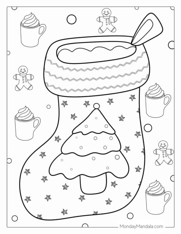 Christmas Stocking Coloring Pages