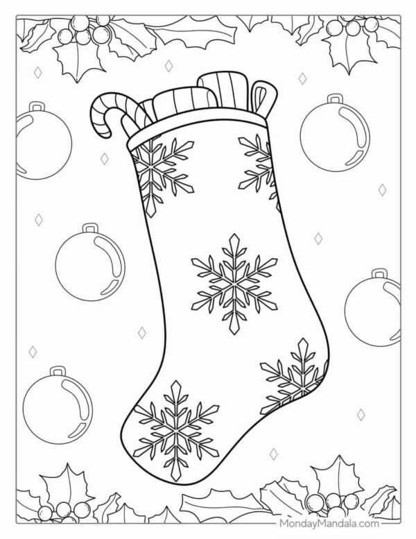 Christmas Stocking Coloring Pages