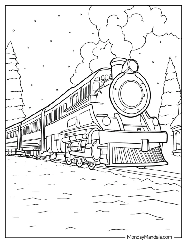 Polar Express Coloring Pages