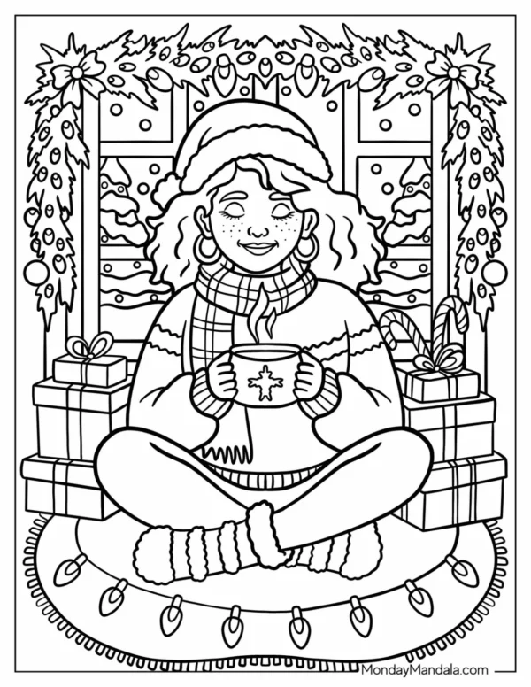 Christmas Lights Coloring Pages